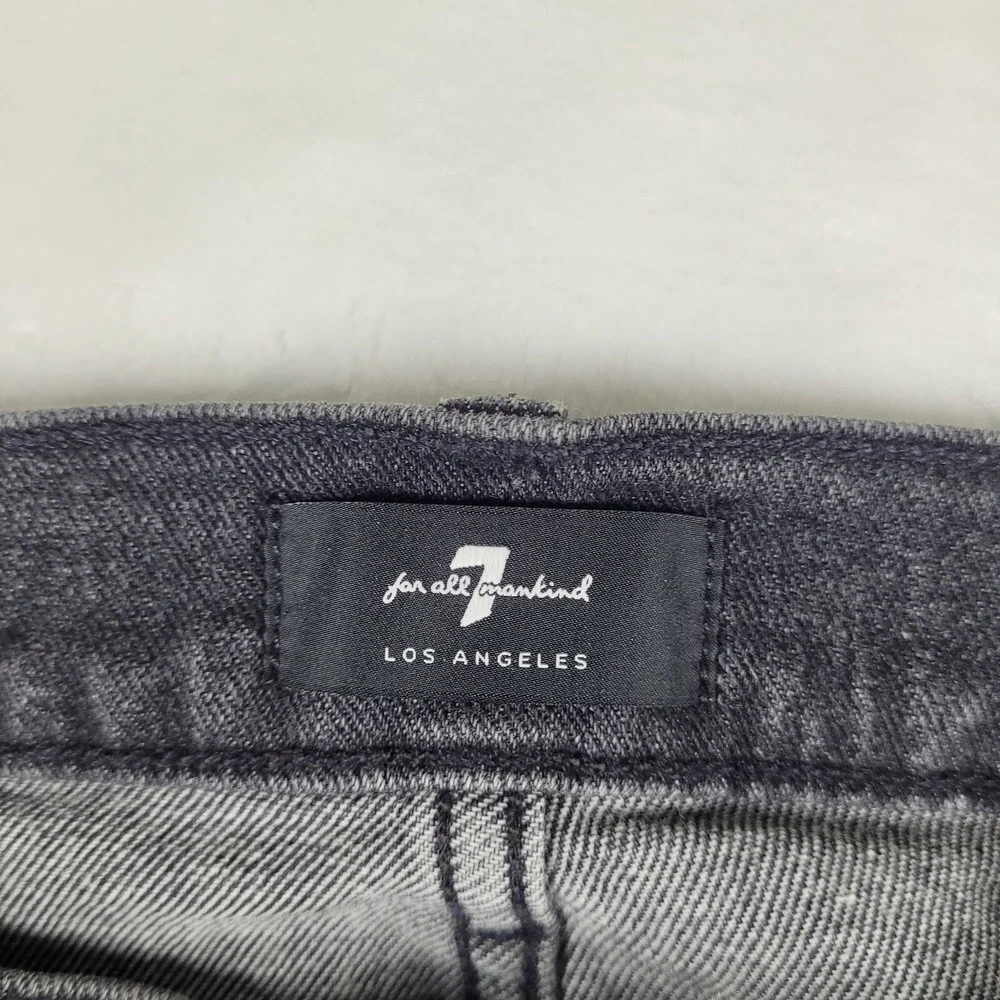7 For All Mankind Slimmy Jeans Men's‎ 34x30 Black Cotton Cashmere Blend Japan